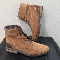 Bar III Men Combat Boots Whitaker Brown Suede Leather Size 12M