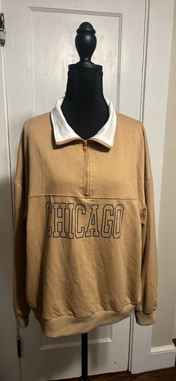 Brown quarter zip