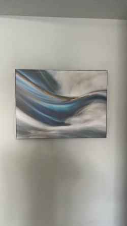 Abstract Blue and Gray Wall Art