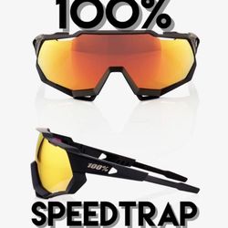 😎 100% Speedtrap Sport Performance Sunglasses – Hiper Red Multilayer Mirror Lens (Soft Tact Black) 🚴‍♂️🔥  ✨ Used but Excellent Condition – Original