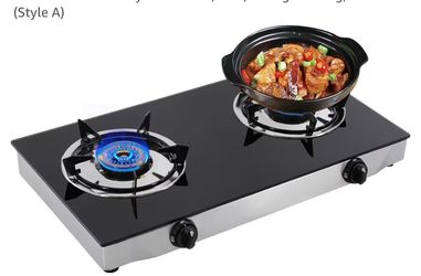 2-Burner Glass Top Gas Cooktop