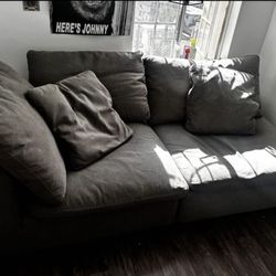 2-Piece dark gray sectional couch