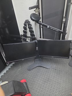 PC dual stand with PC Monitors  Asus