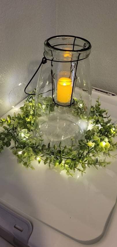 Centerpiece With Lights And Garland