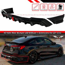 Yofer Diffuser Honda Civic - Black