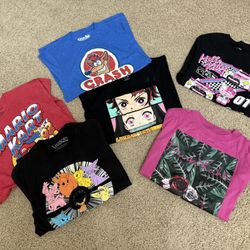 Bundle 6 Graphic Cartoon T-shirts Unisex 