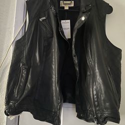 Michael kors leather vest size xl