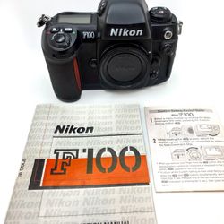 Nikon F100 35mm Film Camera Excellent Condition With Manual, Fully Functional