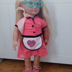 18Inch Rachel Retro Diner Doll+Skates