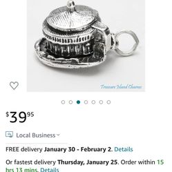 catalina island casino charm, hinged.