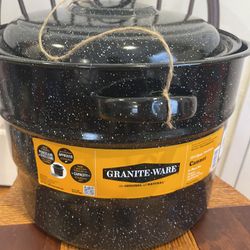 Granite Ware 8 Piece Enamelware Water bath canning Pot with Canning kit and Rack. Canning Supplies Starter Kit