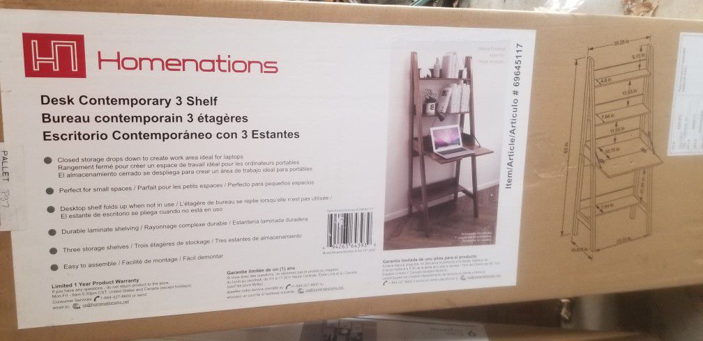 Ladder Style Desk w/Shelf