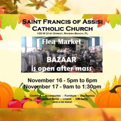 Bazaar Nov 16 5pm; Nov17 9am-1:30pm