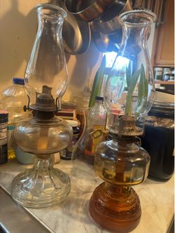 Vintage oil lamps
