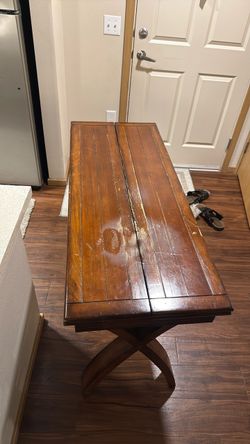 Wood Coffee/Dinning Table with X-Base