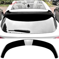 Fits 2017-2026 Alfa Romeo Stelvio Gloss Black IKON Style Rear Roof Spoiler Wing ABS