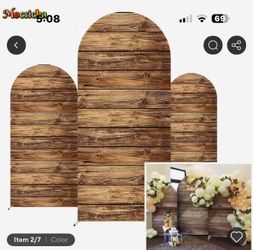 Gold Arch Backdrop Stands with 3 Covers