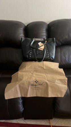 Patricia Nash Black Leather Tote Bag/ purse