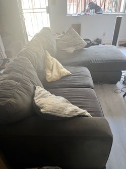 Living Spaces Grey Sofa