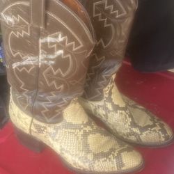 Men’s Size 10 Renegade Python Skin Cowboy Boots 