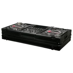 Odyssey FZBM12WBL, 12" Format DJ Mixer and Two Battle Position Turntables Flight Coffin Case - Black