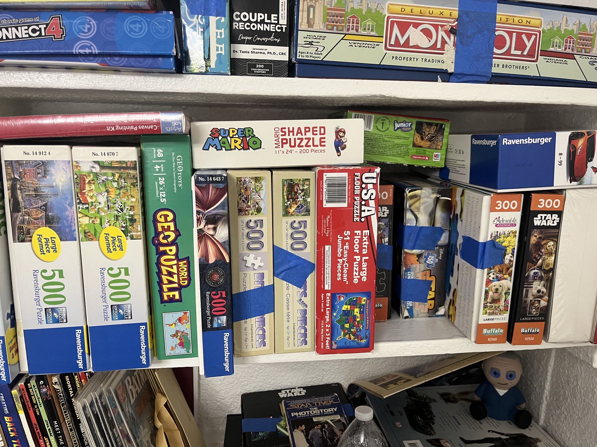 Board games, Puzzles? Books, Comics