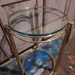 Small Glass End Table 