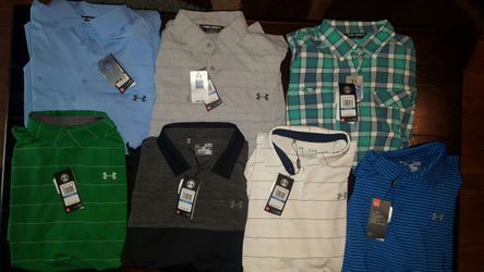 BRAND NEW UNDER ARMOUR GOLF AND FISHING SHIRTS