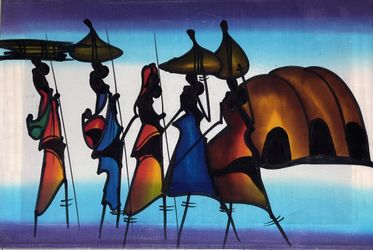 African Batik Painting - 14”x21” (Imported From Kenia)