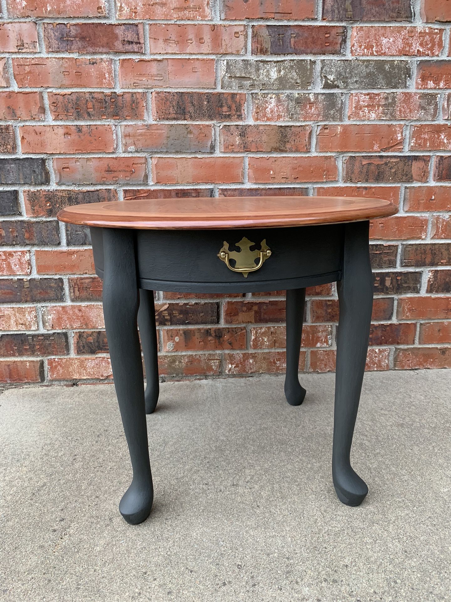 Round Refinished End table