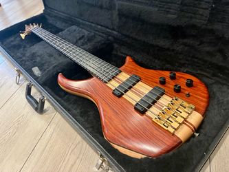 2006 Pedulla ET5 exotic top V Bass Guitar.