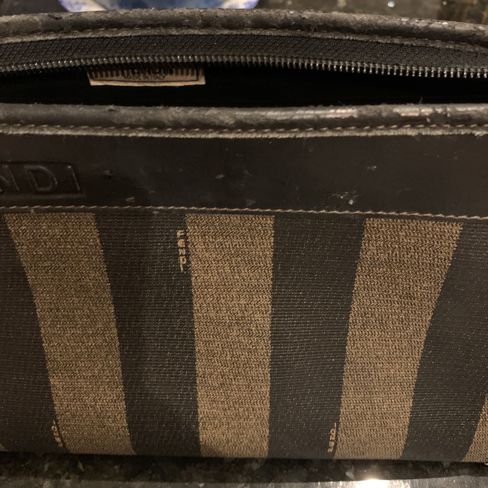 Fendi Pochette Plate Brown Canvas Clutch Bag (Pre-Owned) - ShopStyle