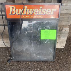 Budweiser Light Dry Erase Marker Sign   Vintage -works ! 