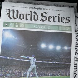 DODGERS WS GAME 2 LOS ANGELES TIMES RARE LA TIMES