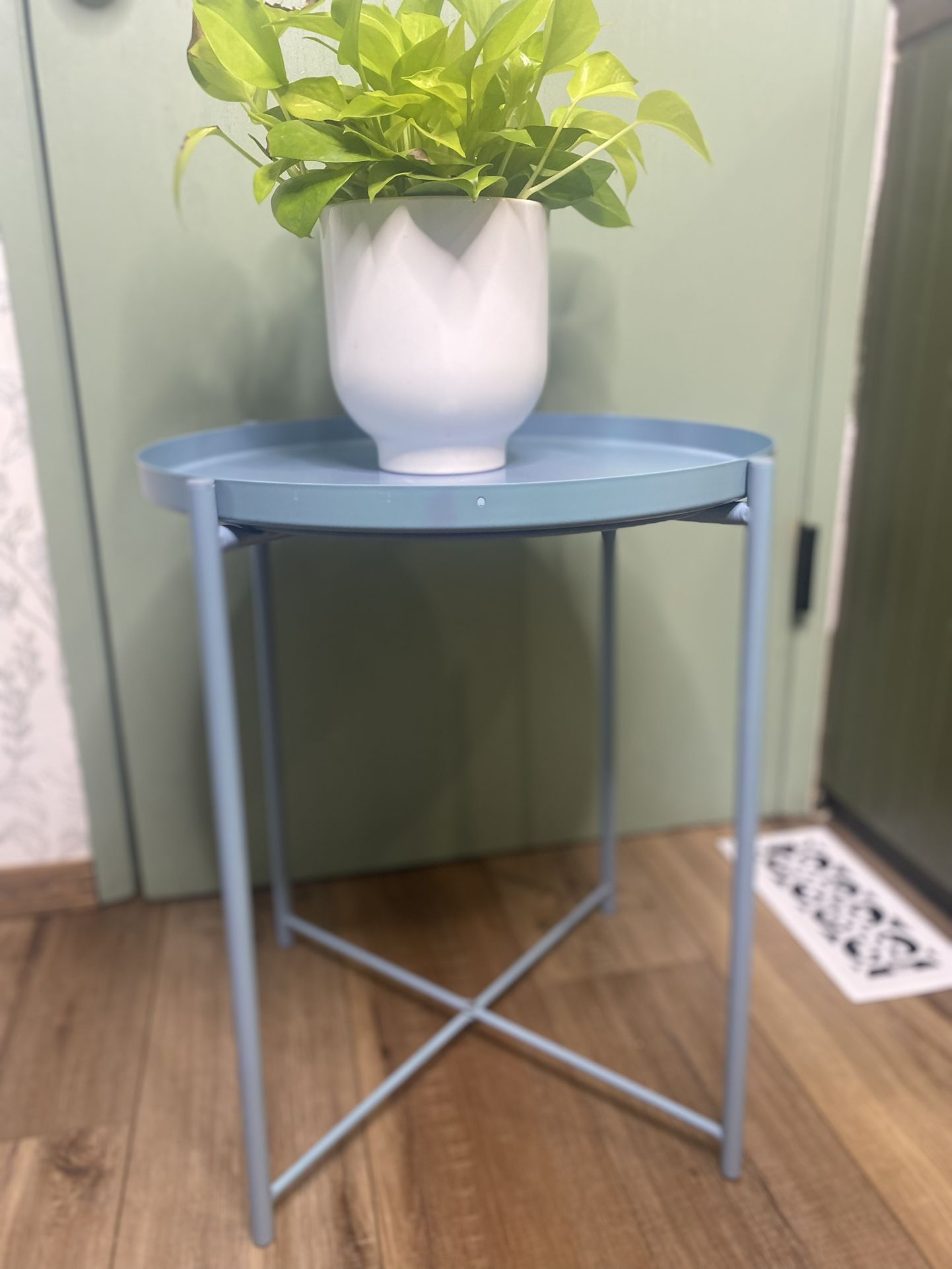 IKEA - GLADOM Tray Table, Blue Side Accent Table Blue