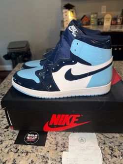 Size 11W Jordan 1 Retro OG High UNC Patent Women’s SKU CD0461-401