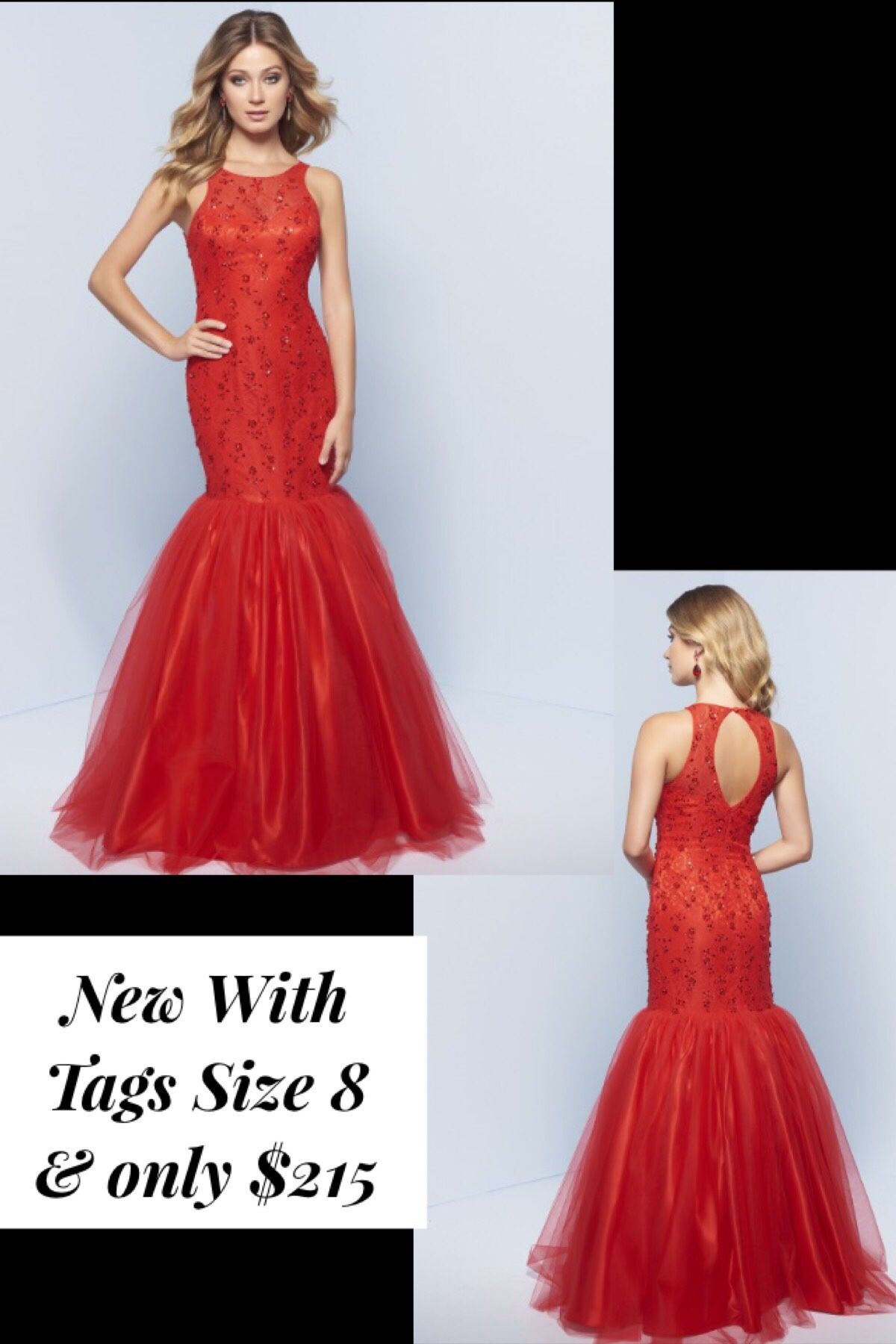 New With Tags Size 8 Mermaid Gown $215