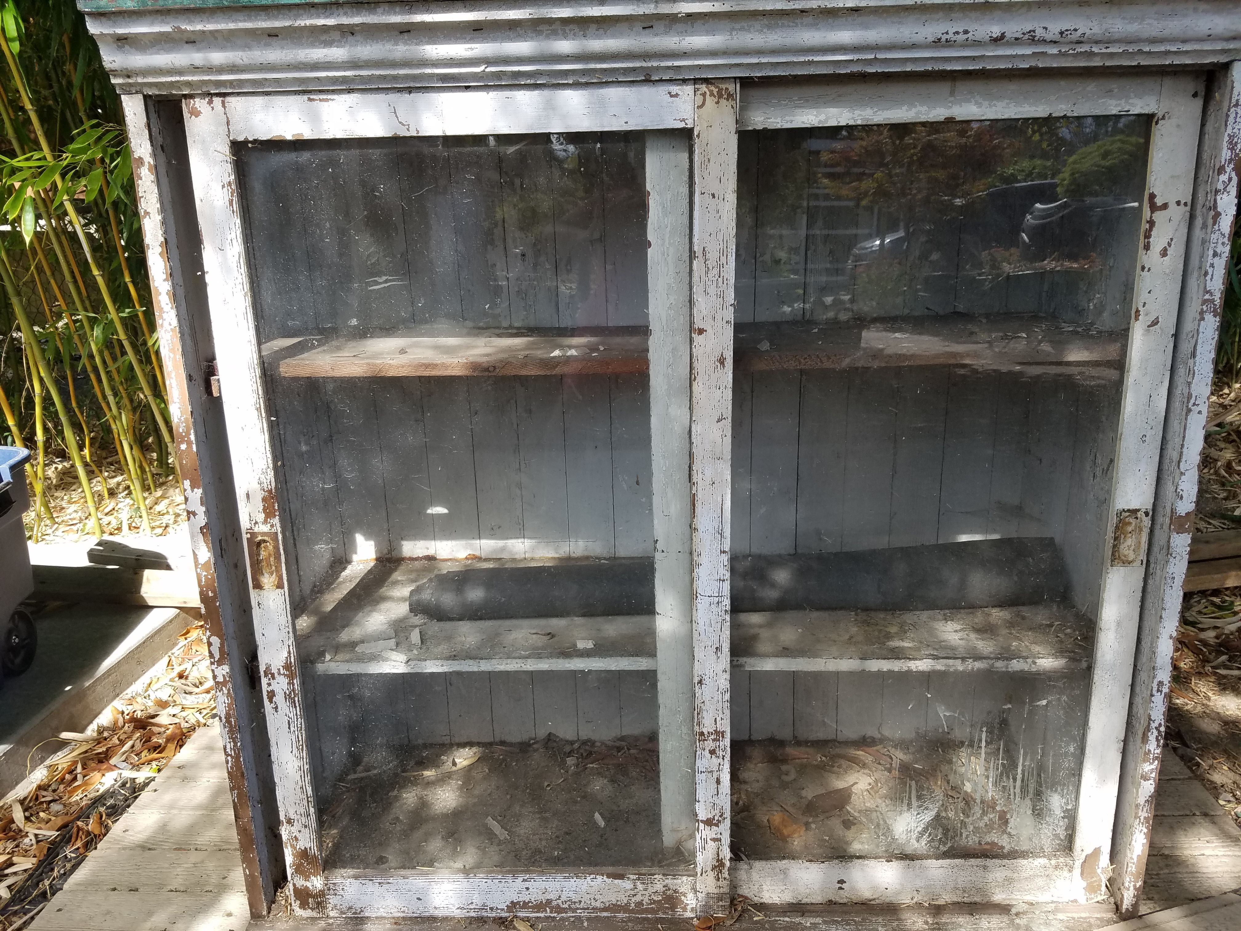Antique Vintage Farmhouse Pie Safe Canning Storage Cabinet