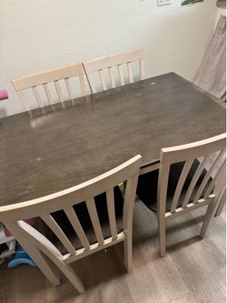 Farmhouse table and 4 chairs
