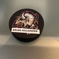 Buffalo Sabres Brian Holzinger Signed Hockey Puck 