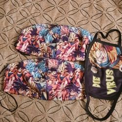 Dragon Ball Z Fabric Face Mask Clothing Material Pre-owned