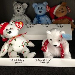 Beanie Babie holiday Series (set of 5) - $10.00 Each