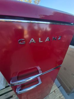 Retro red refrigerator