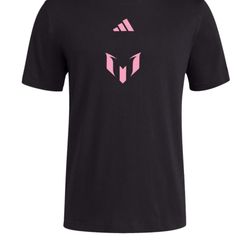 adidas Adult Inter Miami CF Messi #10 Unveil Black/Pink/White T-S...