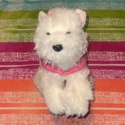 Russ for Ulta Elle Terrier Puppy Dog Pink velvet coat Plush stuffed animal Toy 13”