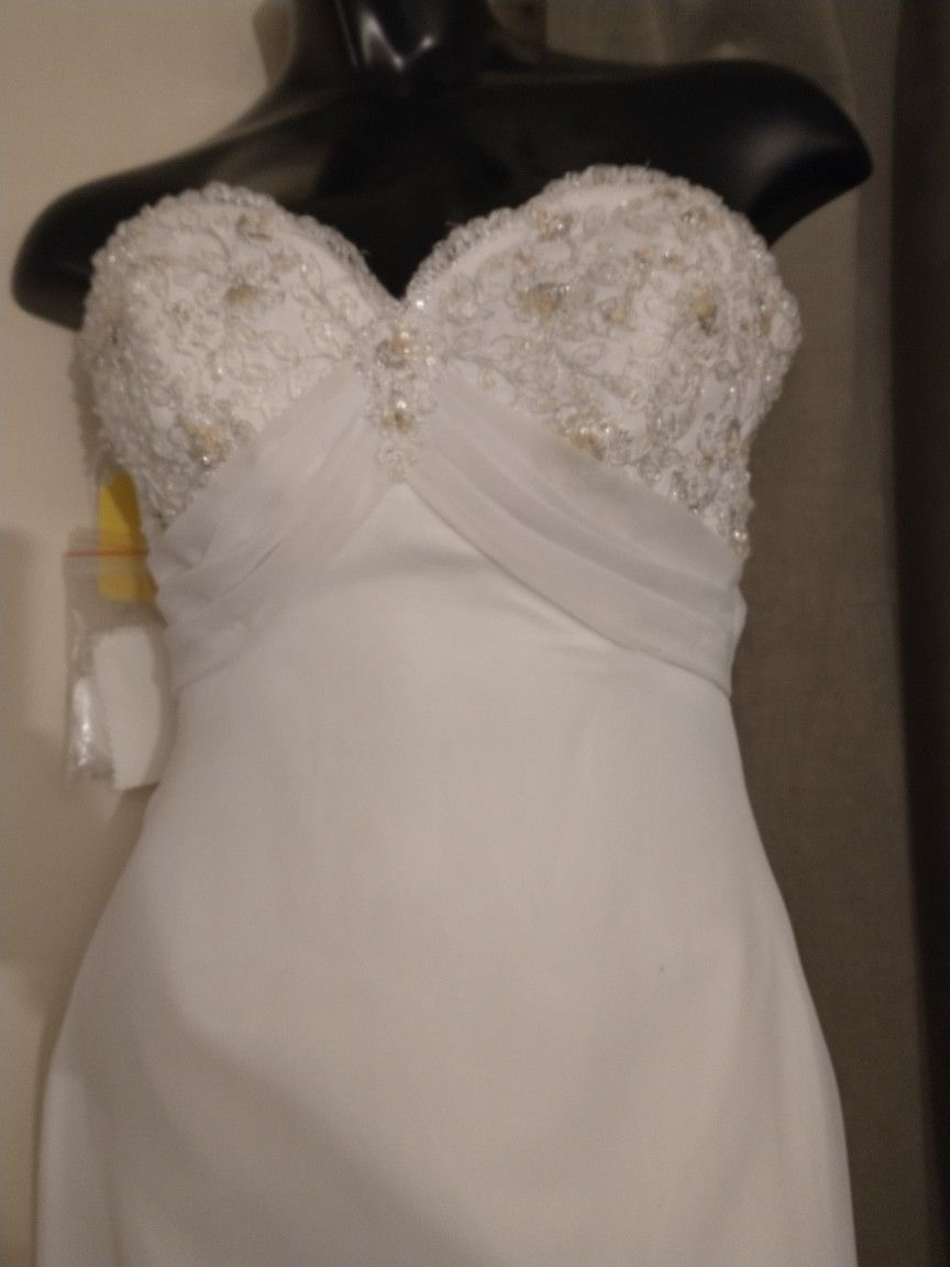 Wedding Dress, White Long Train,
