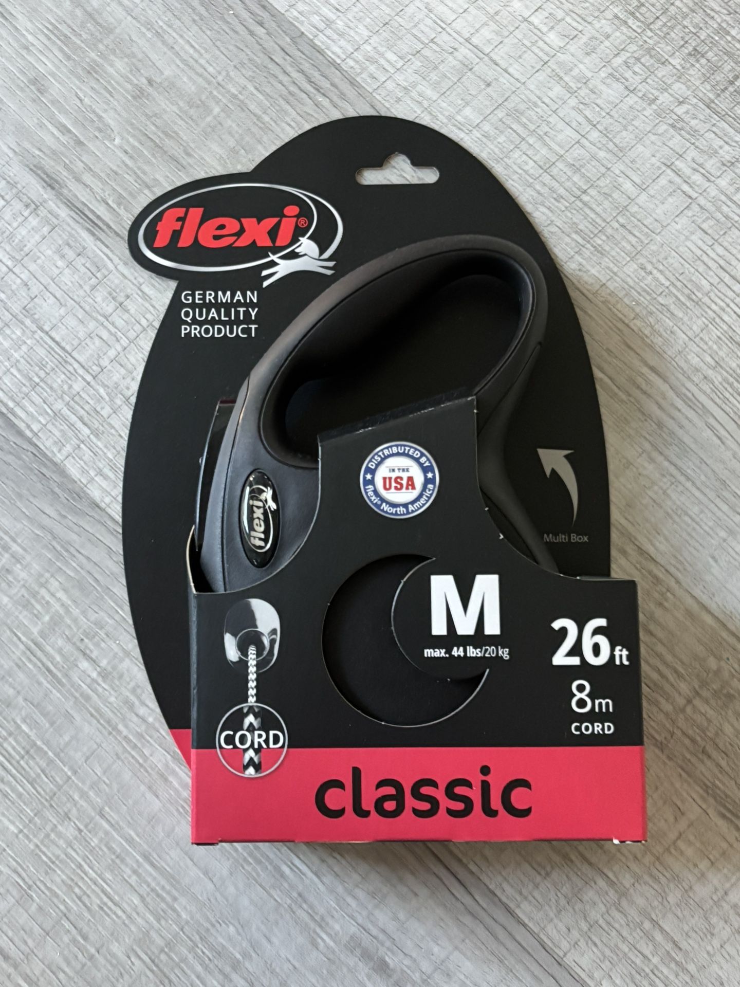 FLEXI Classic Cord Retractable Dog Leash – M - 26ft