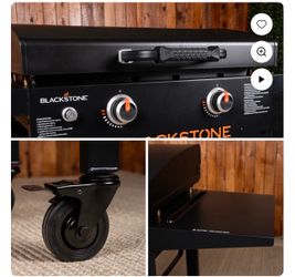 Blackstone Original Plancha Exterior, Parrilla de 28 Pulgadas con 2 Quemadores y Superficie Plana con Tapa, Negra