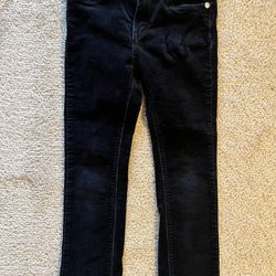 6x girls jeans Levi’s pants Slim straight fit fuzzy soft warm black 98% cotton 2% spandex  