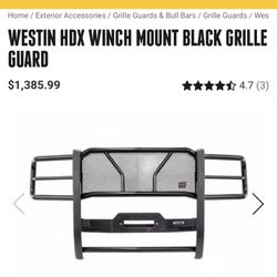 WESTIN 57-93975A HDX WINCH MOUNT GRILLE GUARD BLACK POWDER COAT FITS RAM 1500 BIG HORN/LONE STAR 2020-23